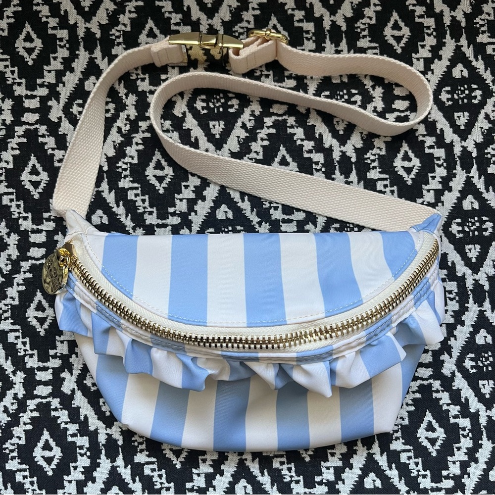 Stoney Clover Lane Pastel Picnic Ruffle Fanny Pack in Hydrangea - Picture 5 of 11